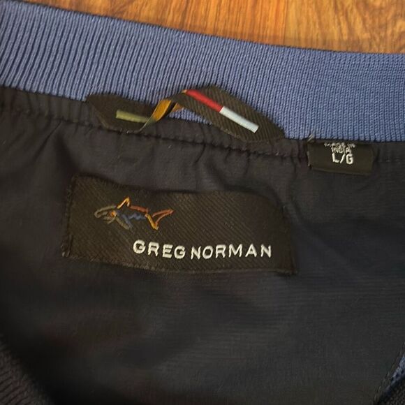 Greg Norman navy men’s pullover windbreaker with pockets top size L - Picture 3 of 8